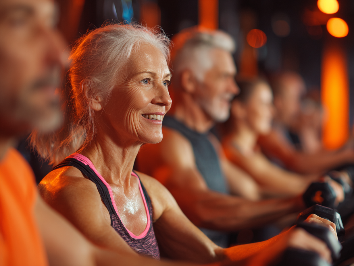 Команда тренерів trundovik різного віку під час групових занять